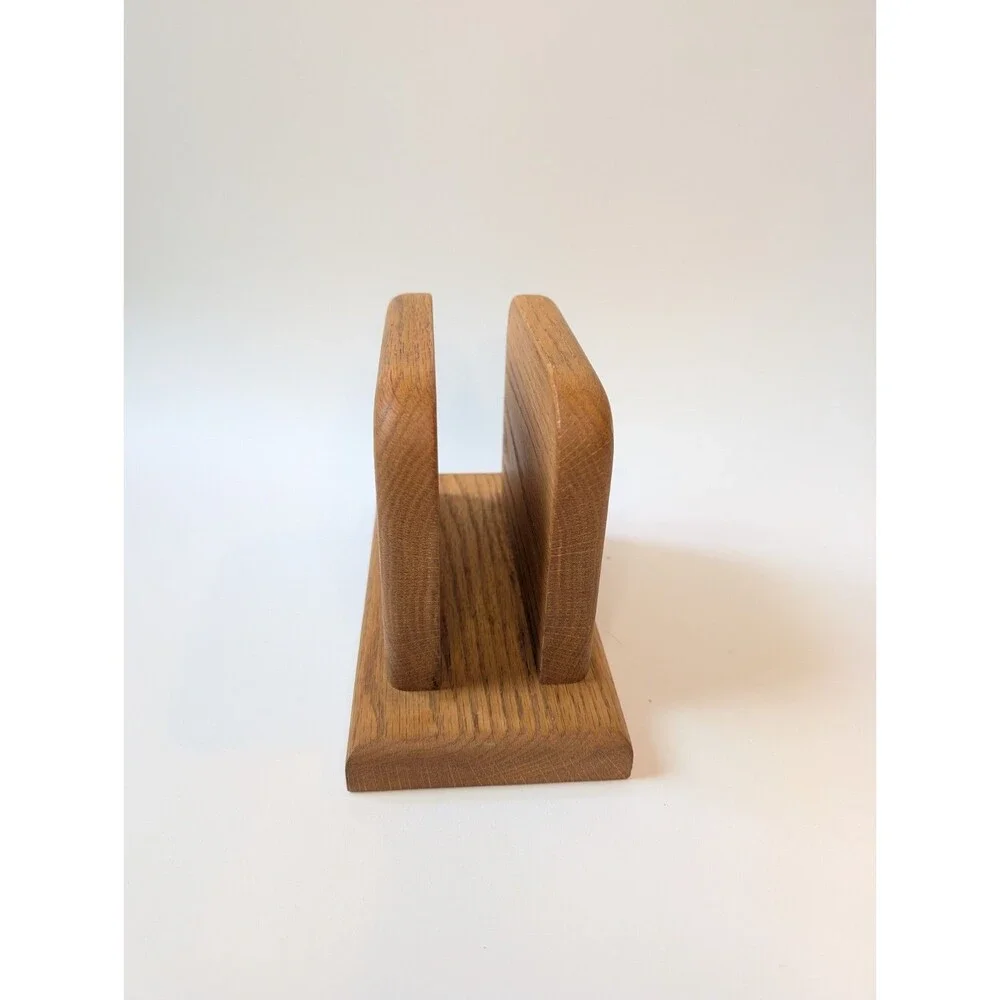 Vintage MCM Wood Napkin Holder or Mail Keeper